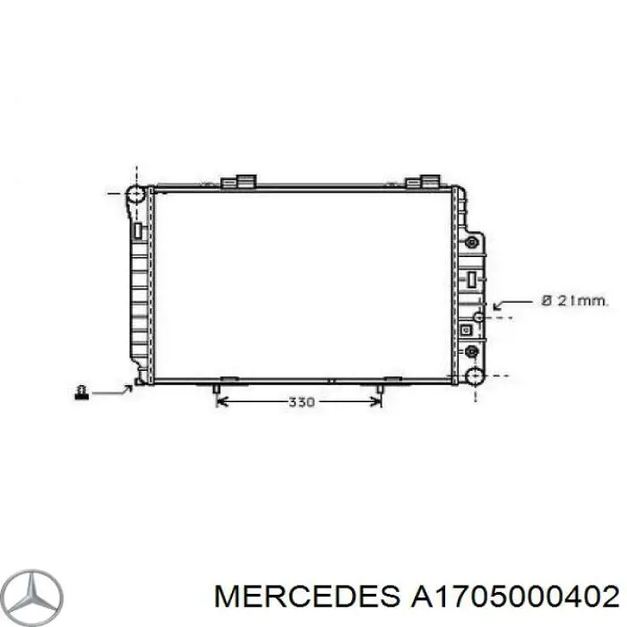 Радіатор основний Mercedes A1705000402 ціна, від 161.34 USD