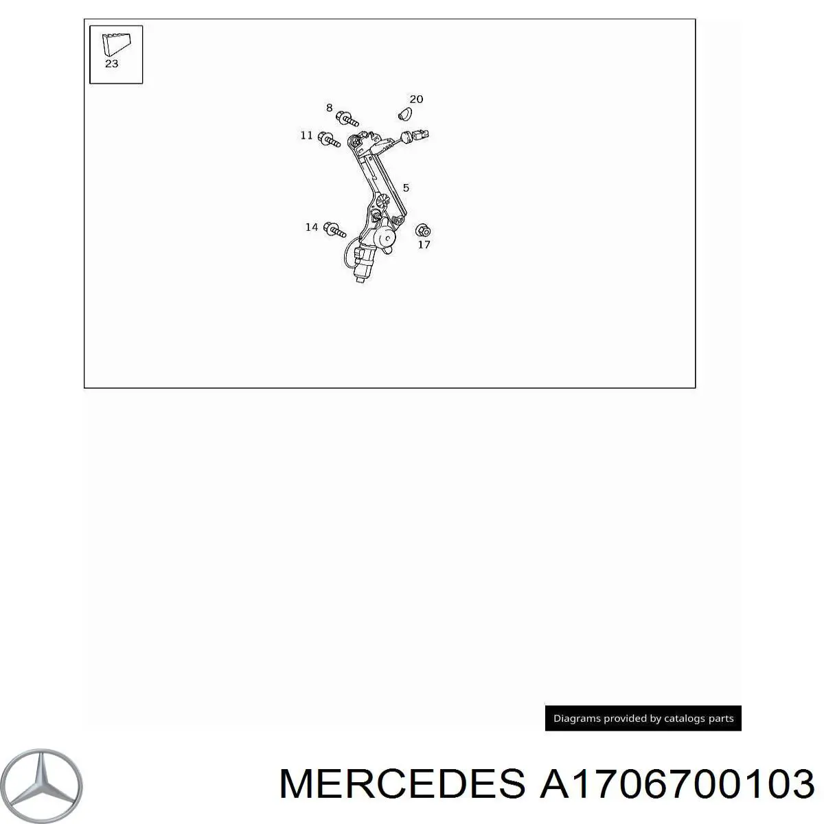  Mercedes A1706700103 ціна, від 30.37 USD