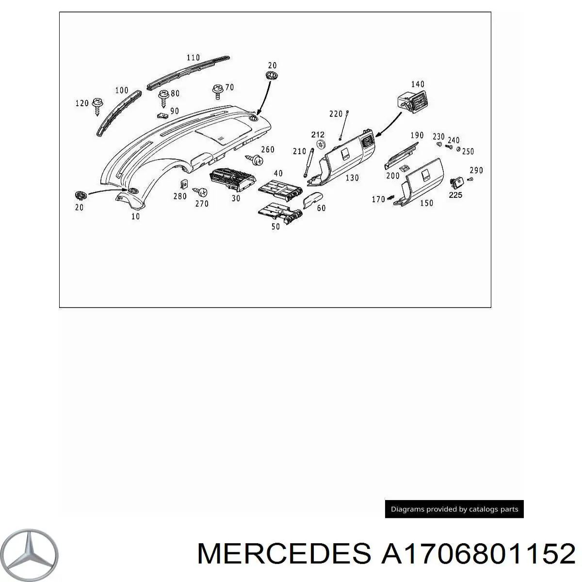 A1706801152 Mercedes Футляр для окулярів