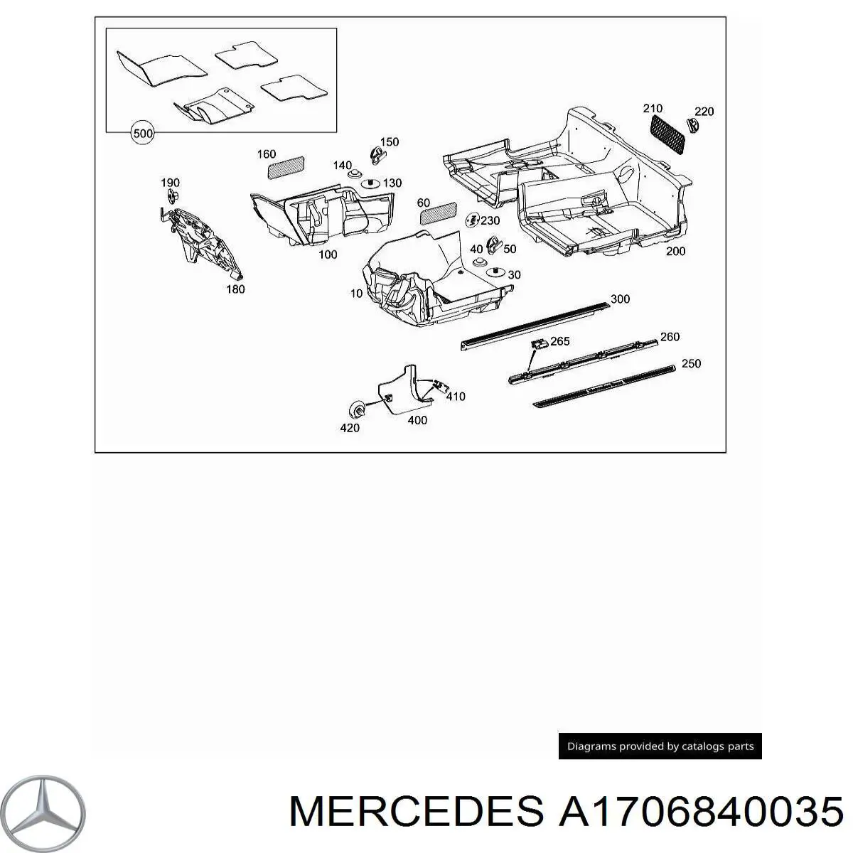  Mercedes A1706840035 ціна, від 9.16 USD