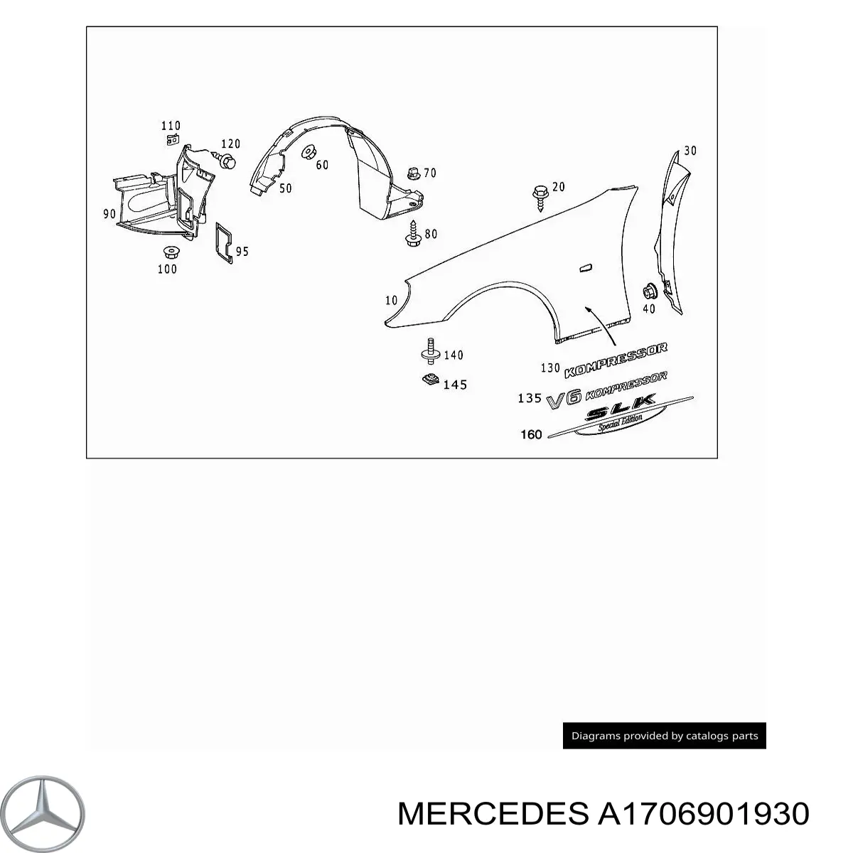 Mercedes A1706901930 ціна, від 21.94 USD