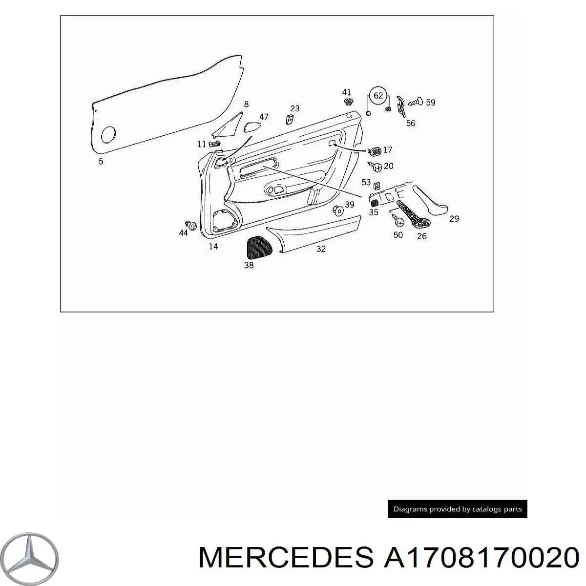 Купити A1708170020 Mercedes 