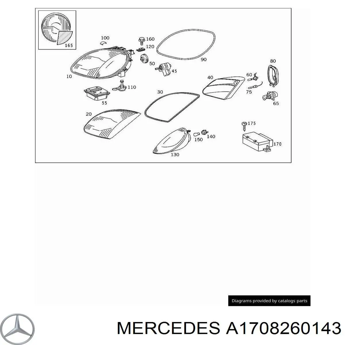 Поворотник лівий Mercedes A1708260143 ціна, від 34.70 USD