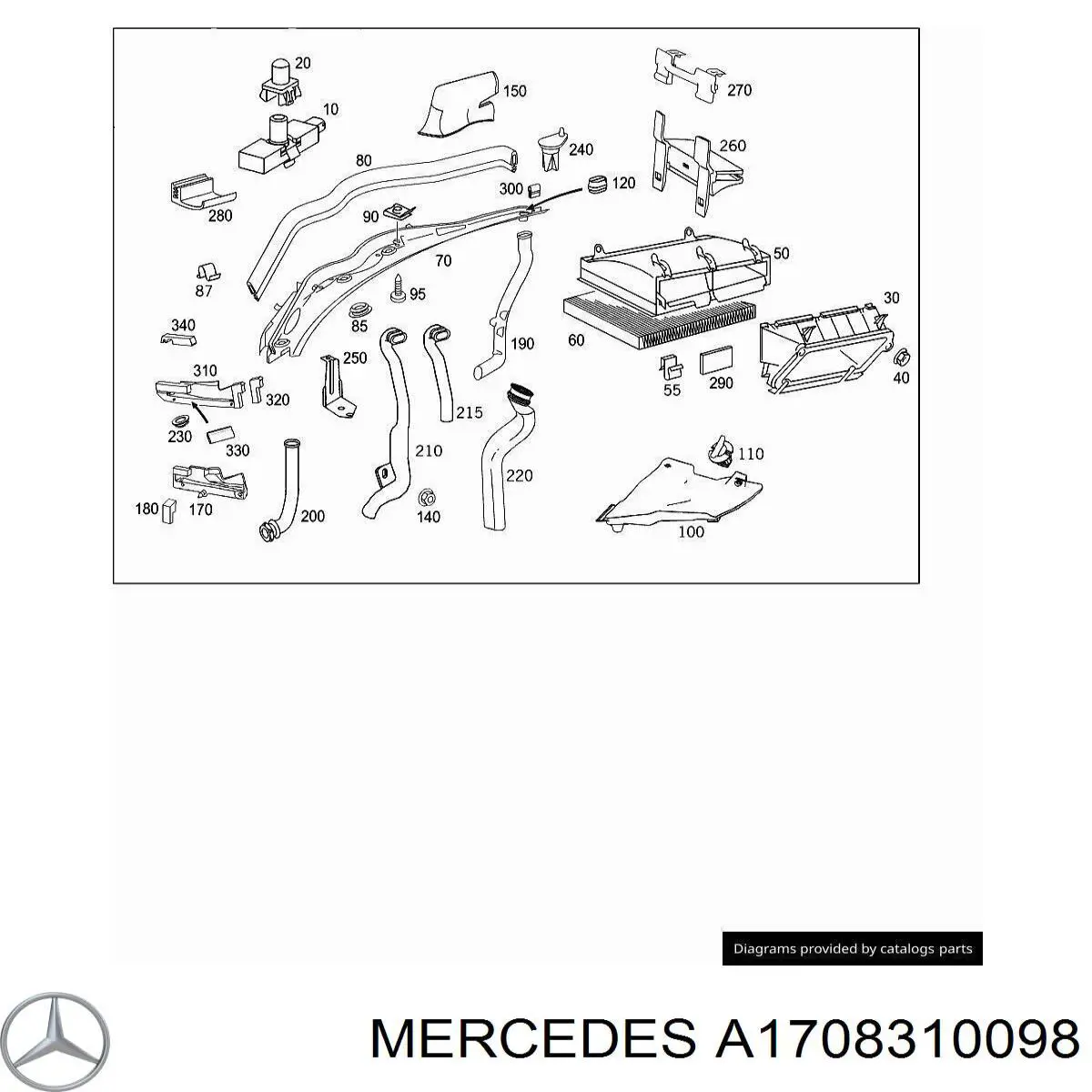  Mercedes A1708310098 ціна, від 5.07 USD