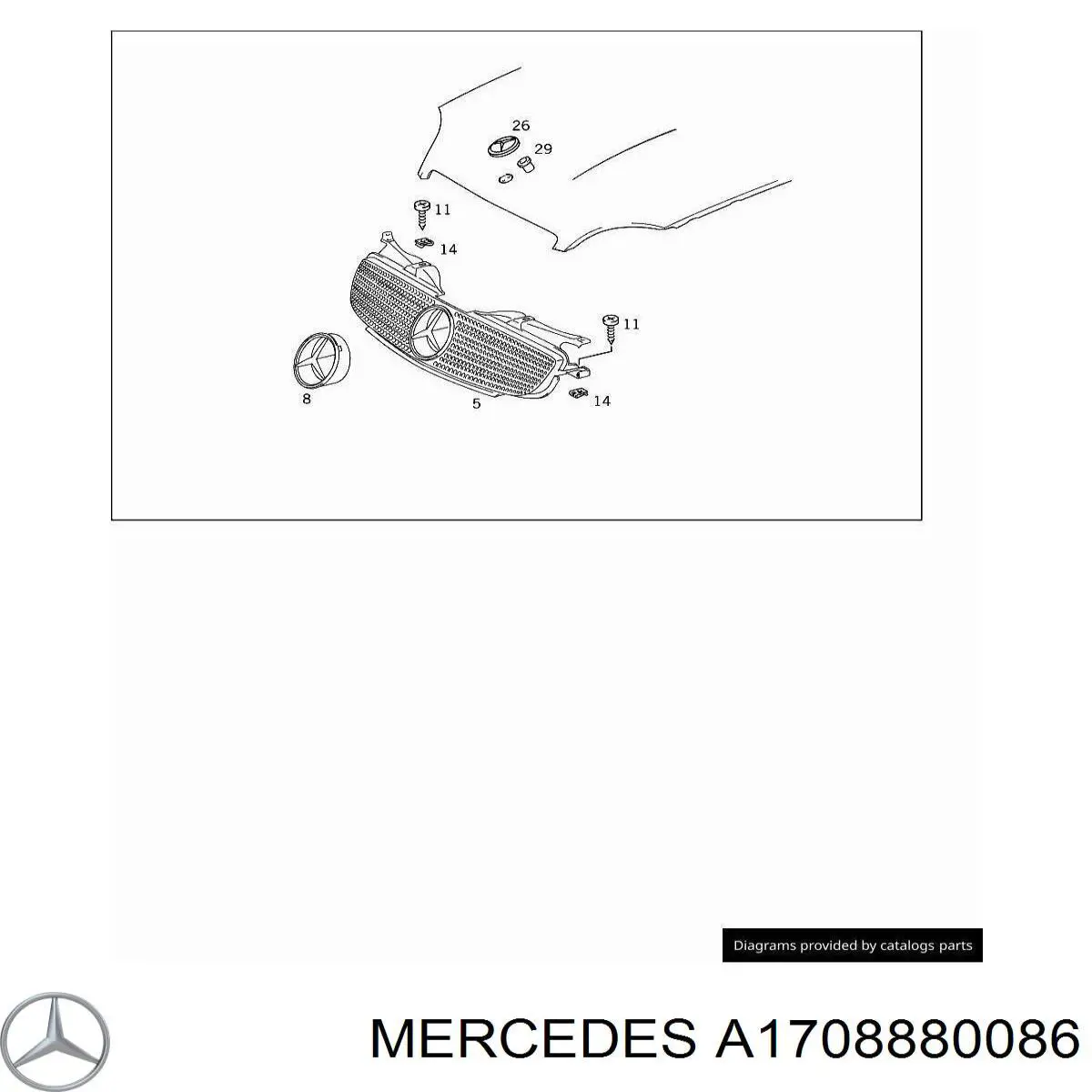  Mercedes A1708880086 ціна, від 902.93 USD
