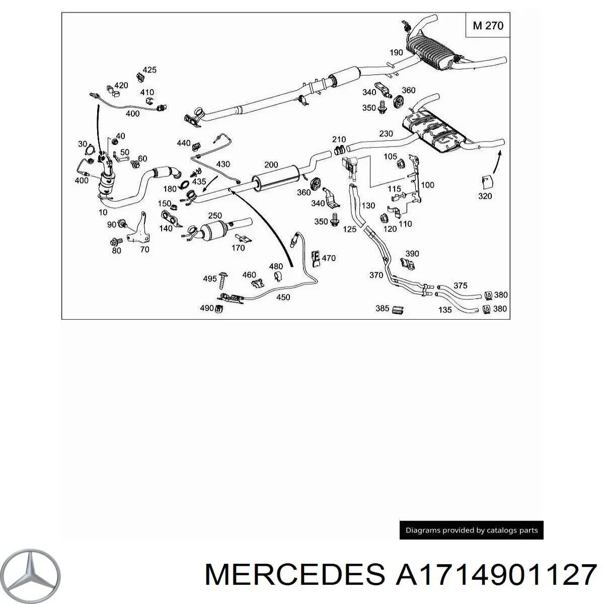  Mercedes A1714901127 ціна, від 53.21 USD