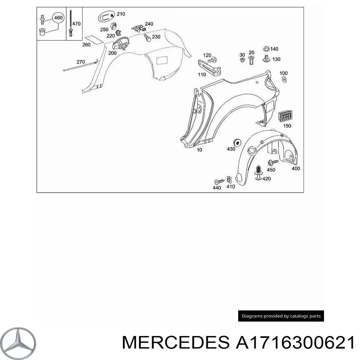 A1716300621 Mercedes Бічна частина задні праві