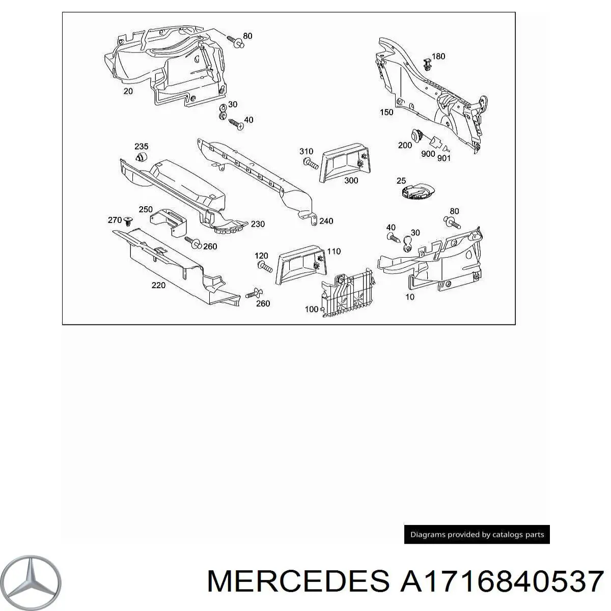  Mercedes A1716840537 ціна, від 57.01 USD