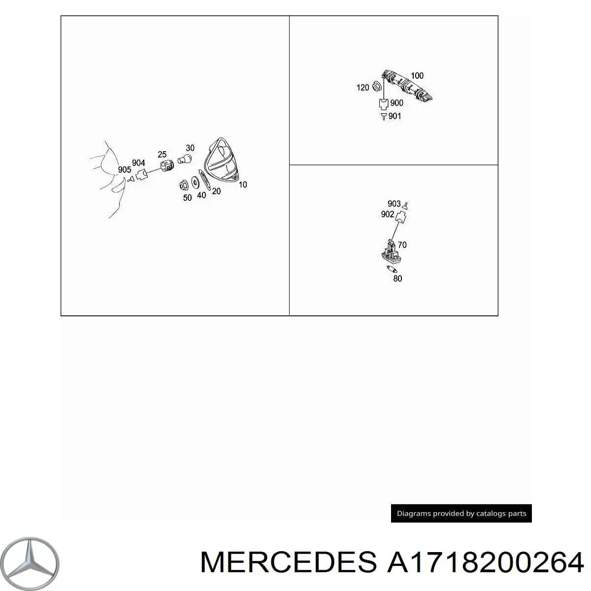 Задні ліхтарі Mercedes A1718200264 ціна, від 126.83 USD