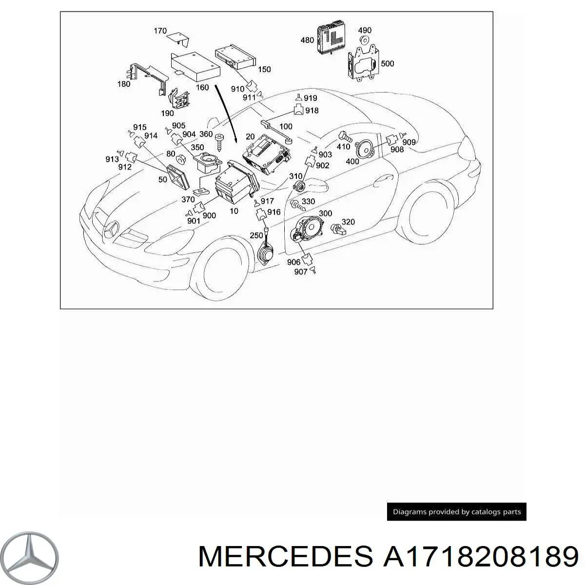 Магнітола (радіо AM/FM) Mercedes A1718204189 ціна, від 189.71 USD