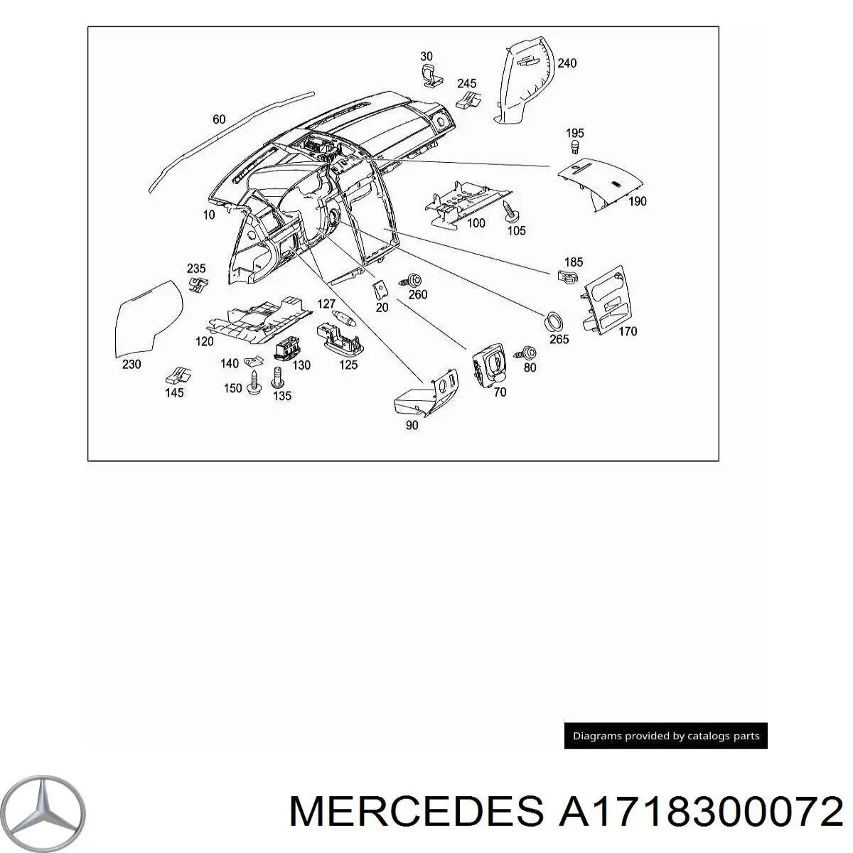  Mercedes A1718300072 ціна, від 22.25 USD