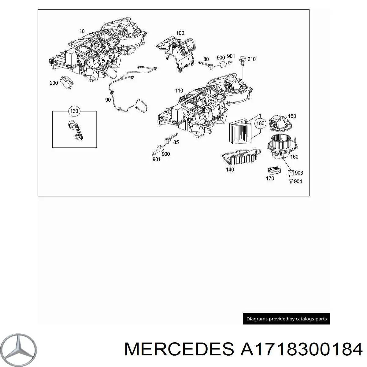 A1718300184 Mercedes Клапан TRV, кондиціонера