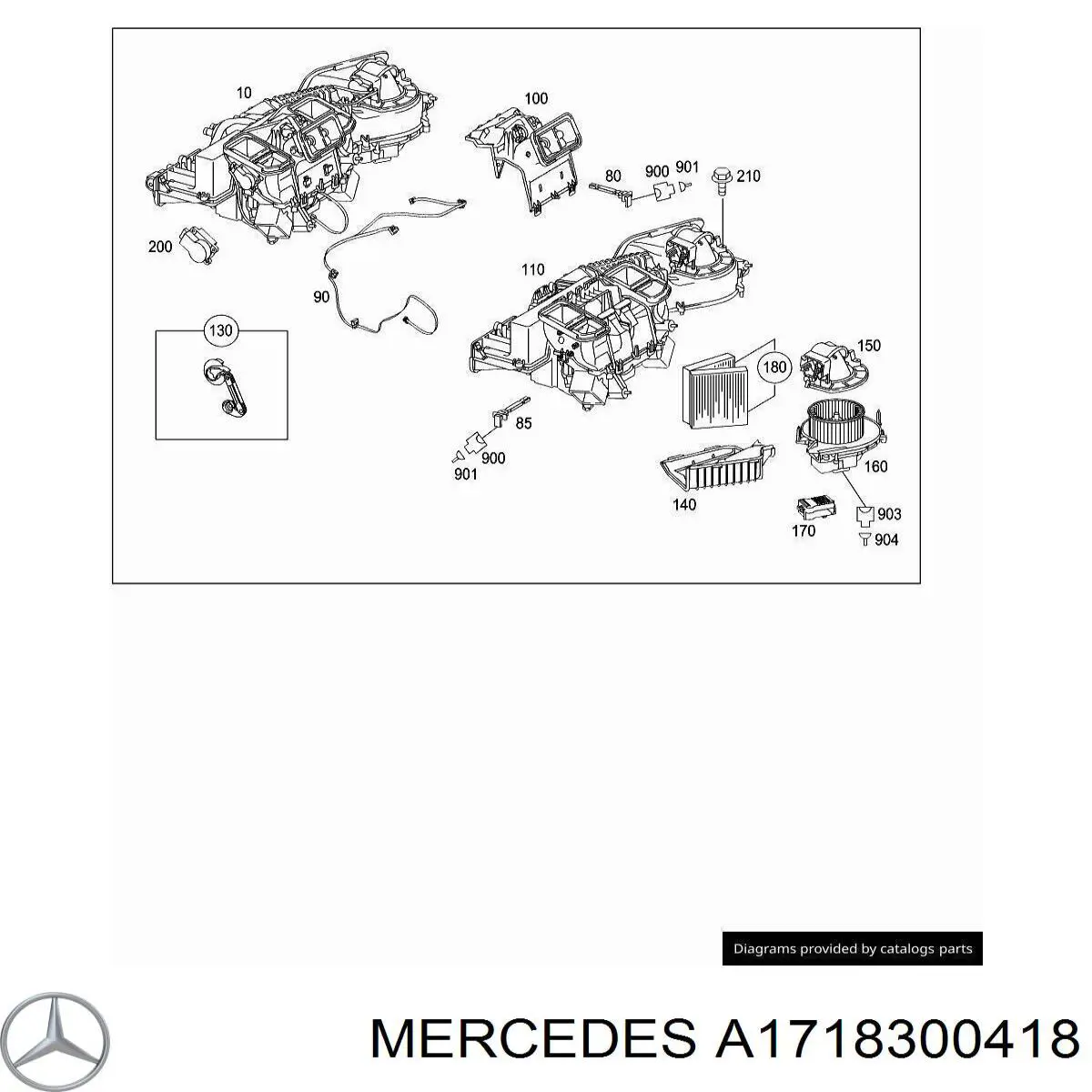 Купити A1718300418 Mercedes Фільтр салону вугільний