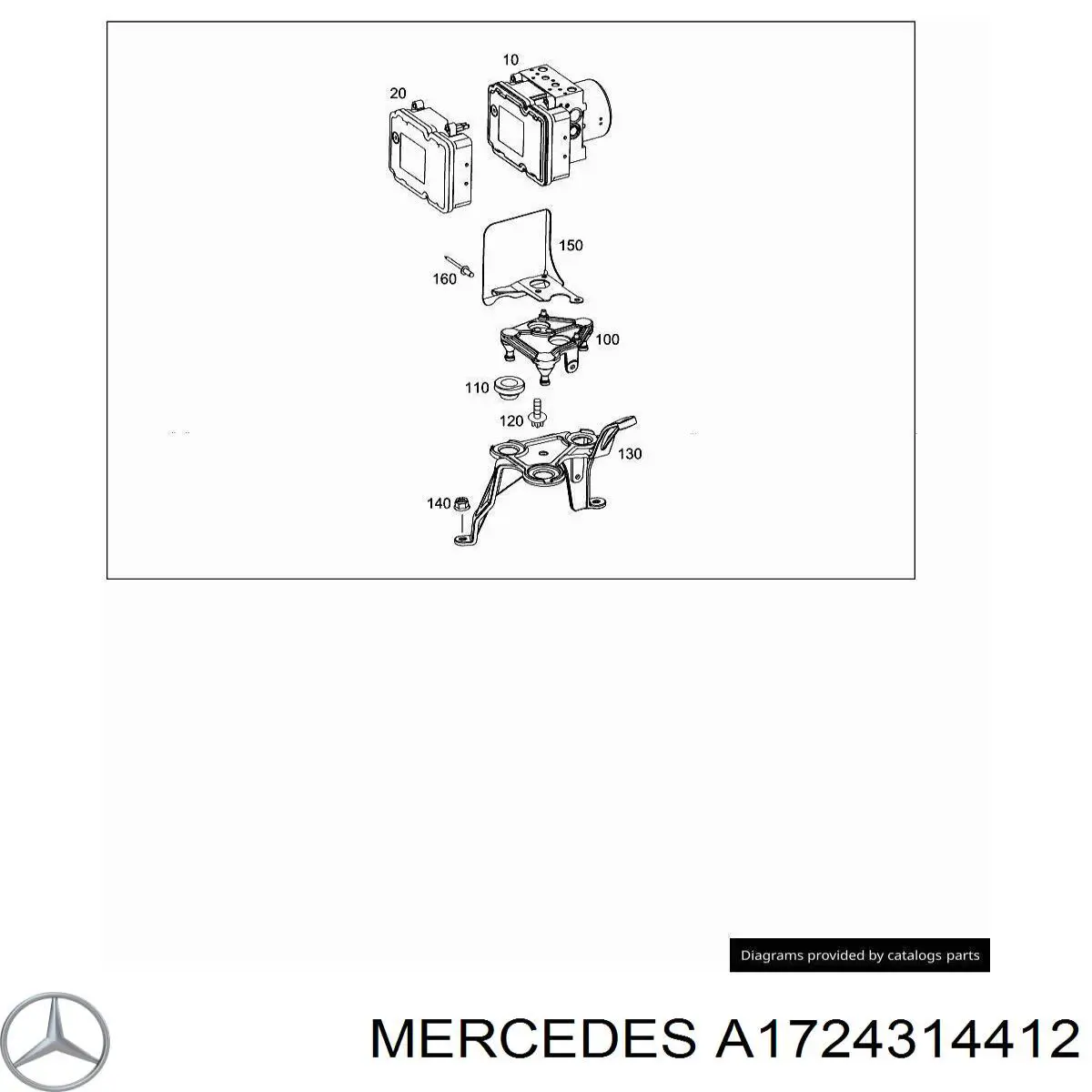 A1724314412 Mercedes блок керування абс (abs)
