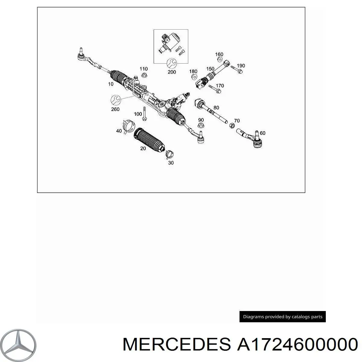Управління рульове в зборі Mercedes A1724600000 ціна, від 334.03 USD