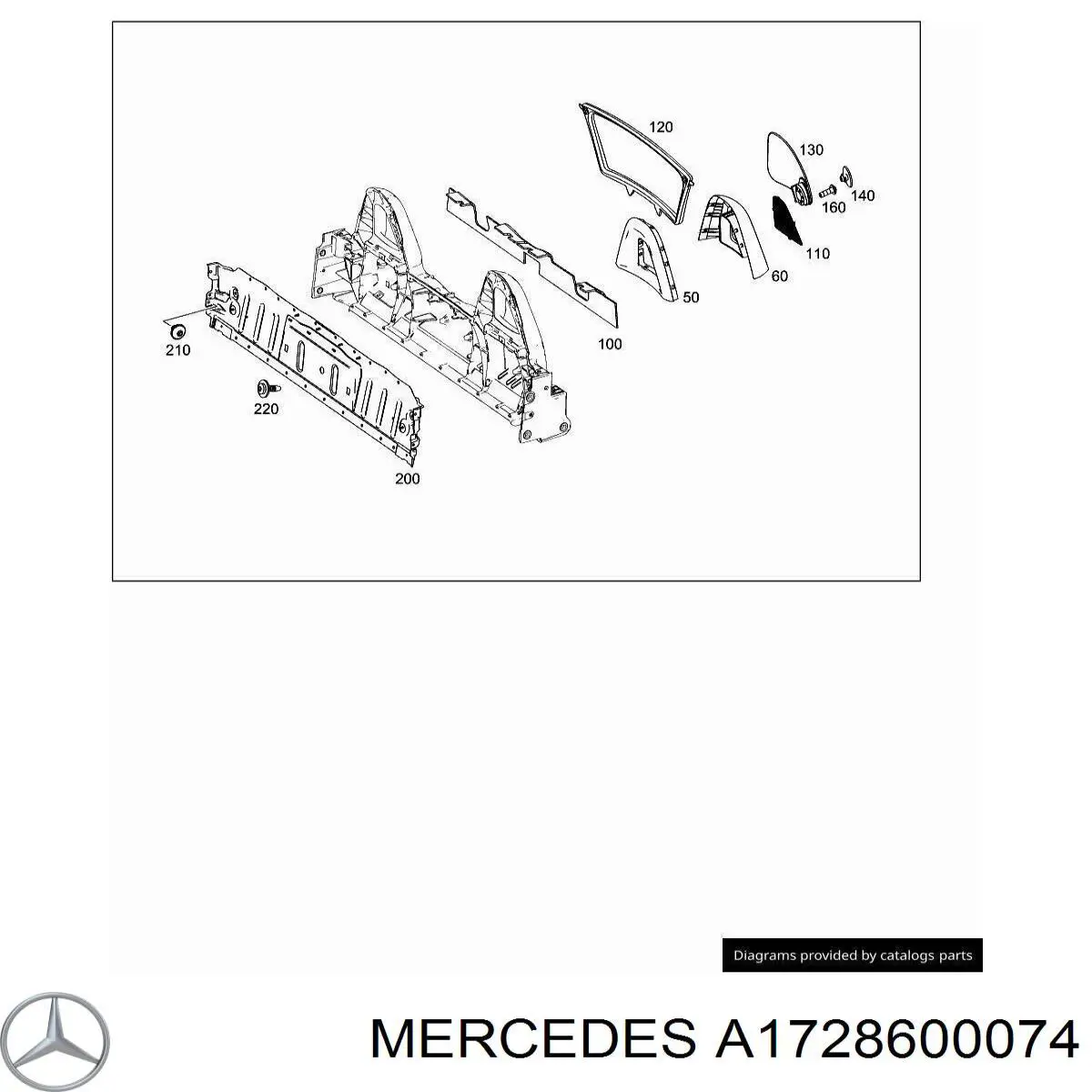  Mercedes A1728600074 ціна, від 142.25 USD