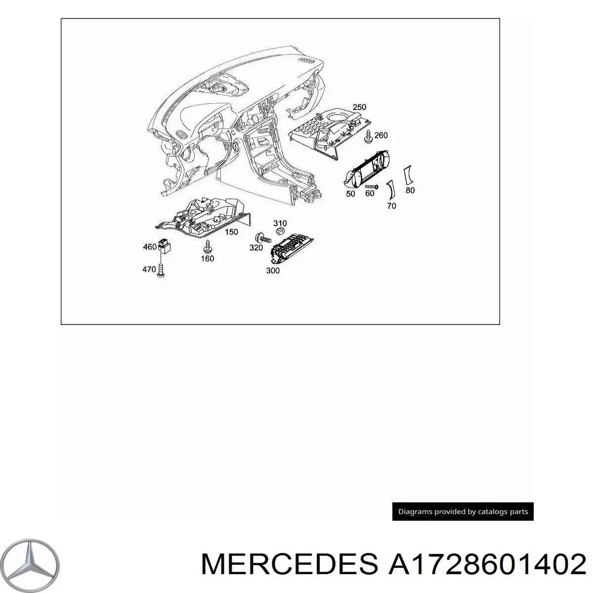 Ейрбег захисту колін нижня Mercedes A1728601402 ціна, від 628.44 USD