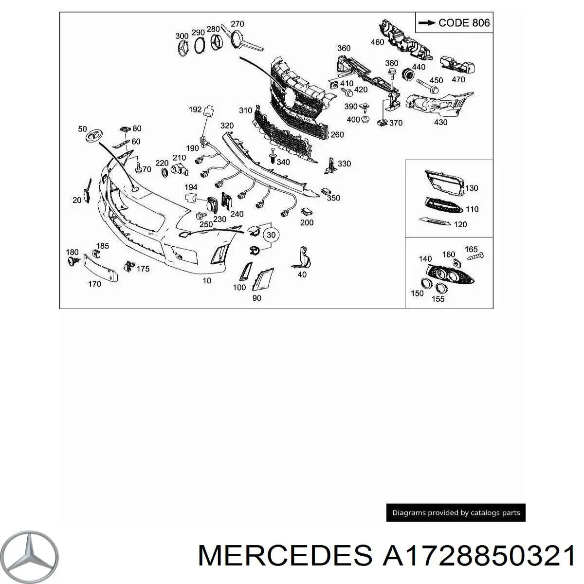  Mercedes A1728850321 ціна, від 77.65 USD
