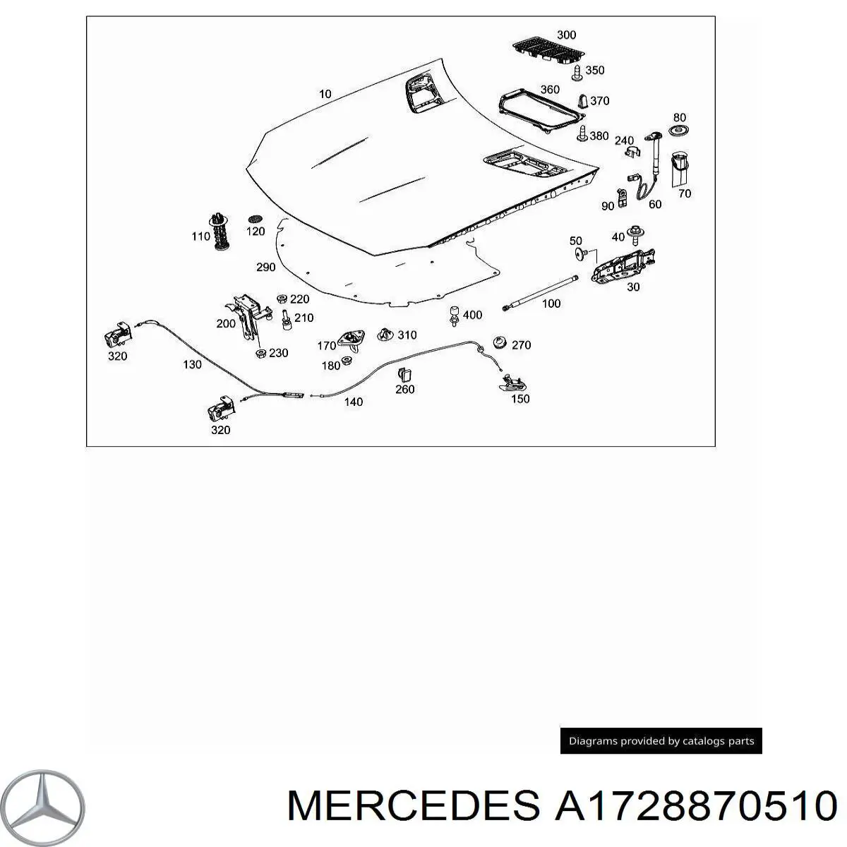  Mercedes A1728870510 ціна, від 91.02 USD