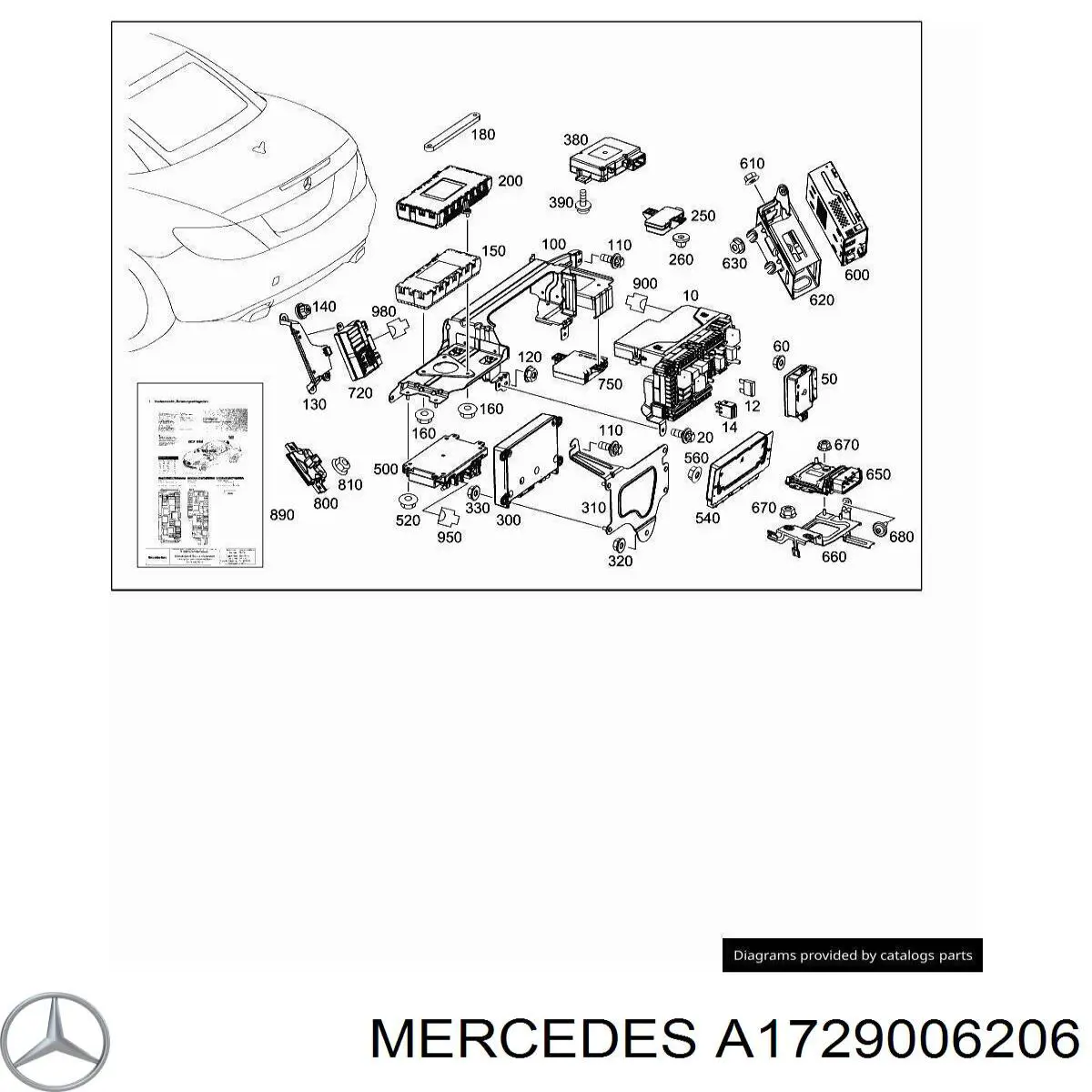  Mercedes A1729006206 ціна, від 86.34 USD