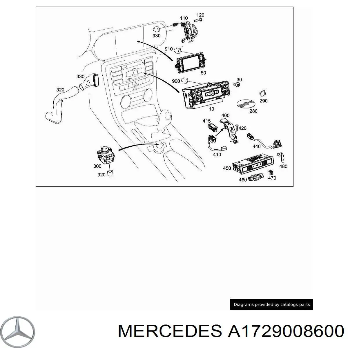  Mercedes A1729008600 ціна, від 109.32 USD