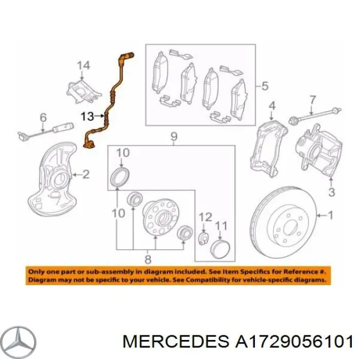 A1729056101 Mercedes Сенсор АБС