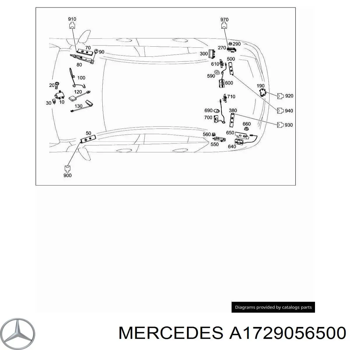 A1729056500 Mercedes Антена на дах