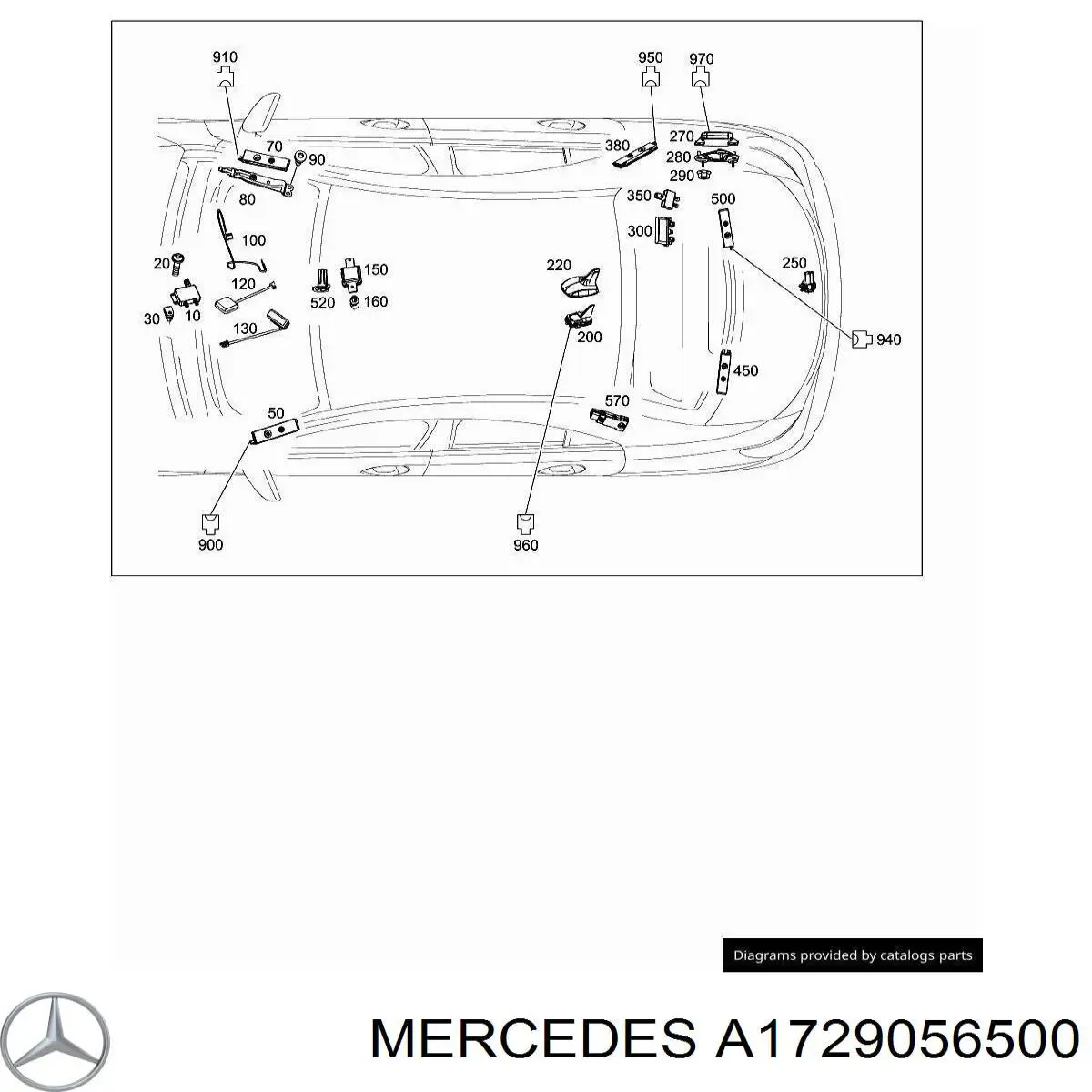 Антена Mercedes A1729056500 ціна, від 12.67 USD