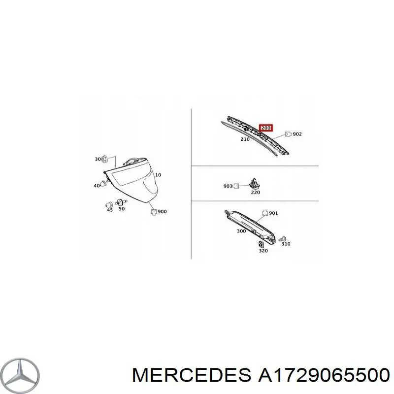 Стоп-сигнал Mercedes A1729065500 ціна, від 62.10 USD