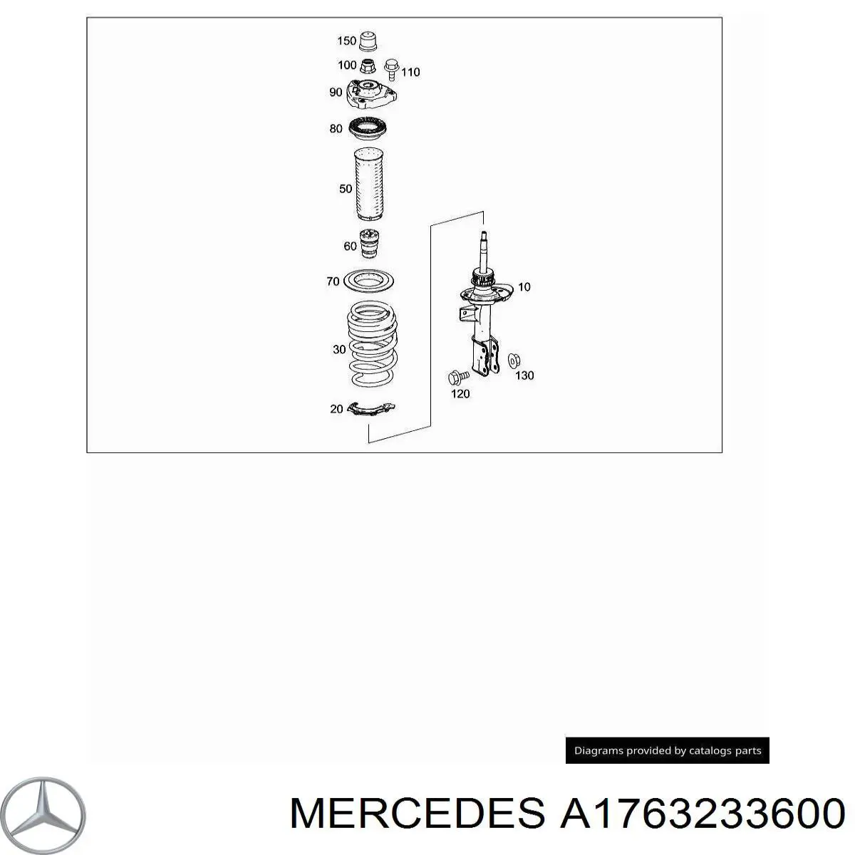 A1763233600 Mercedes Амортизатор передньої підвіски