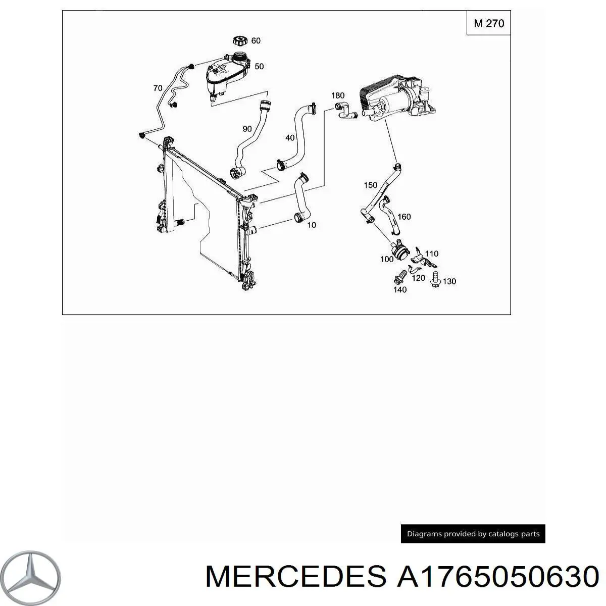 Повітропровід (дефлектор) радіатора, правий Mercedes A1765050630 ціна, від 44.44 USD