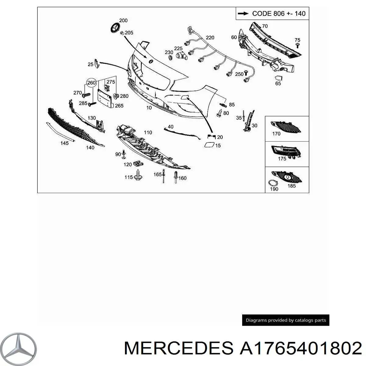 A1765401802 Mercedes 