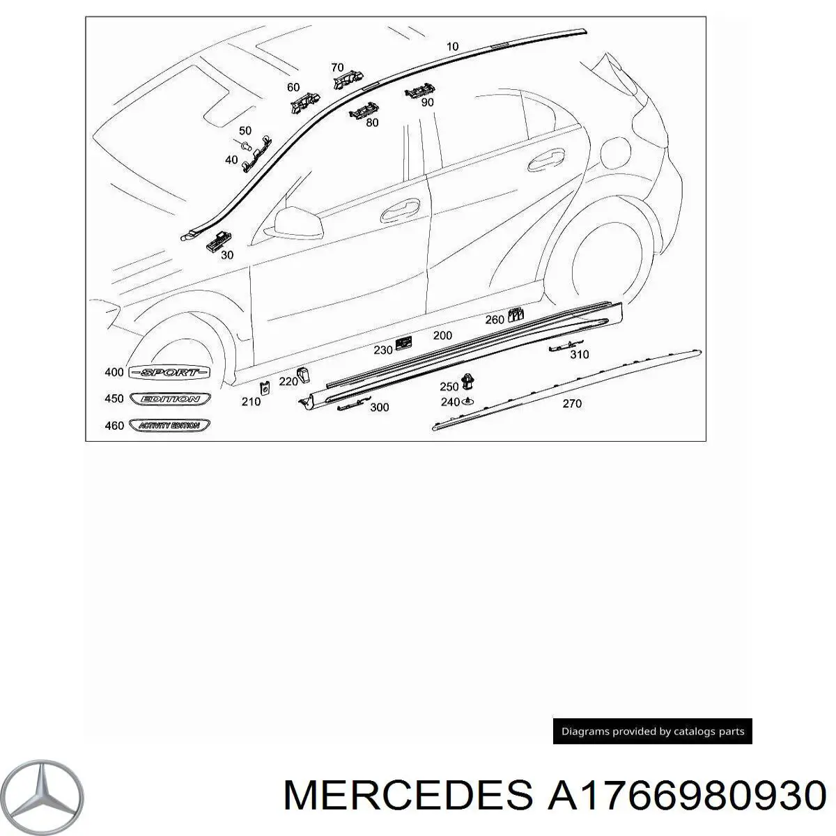  Mercedes A1766980930 ціна, від 17.72 USD