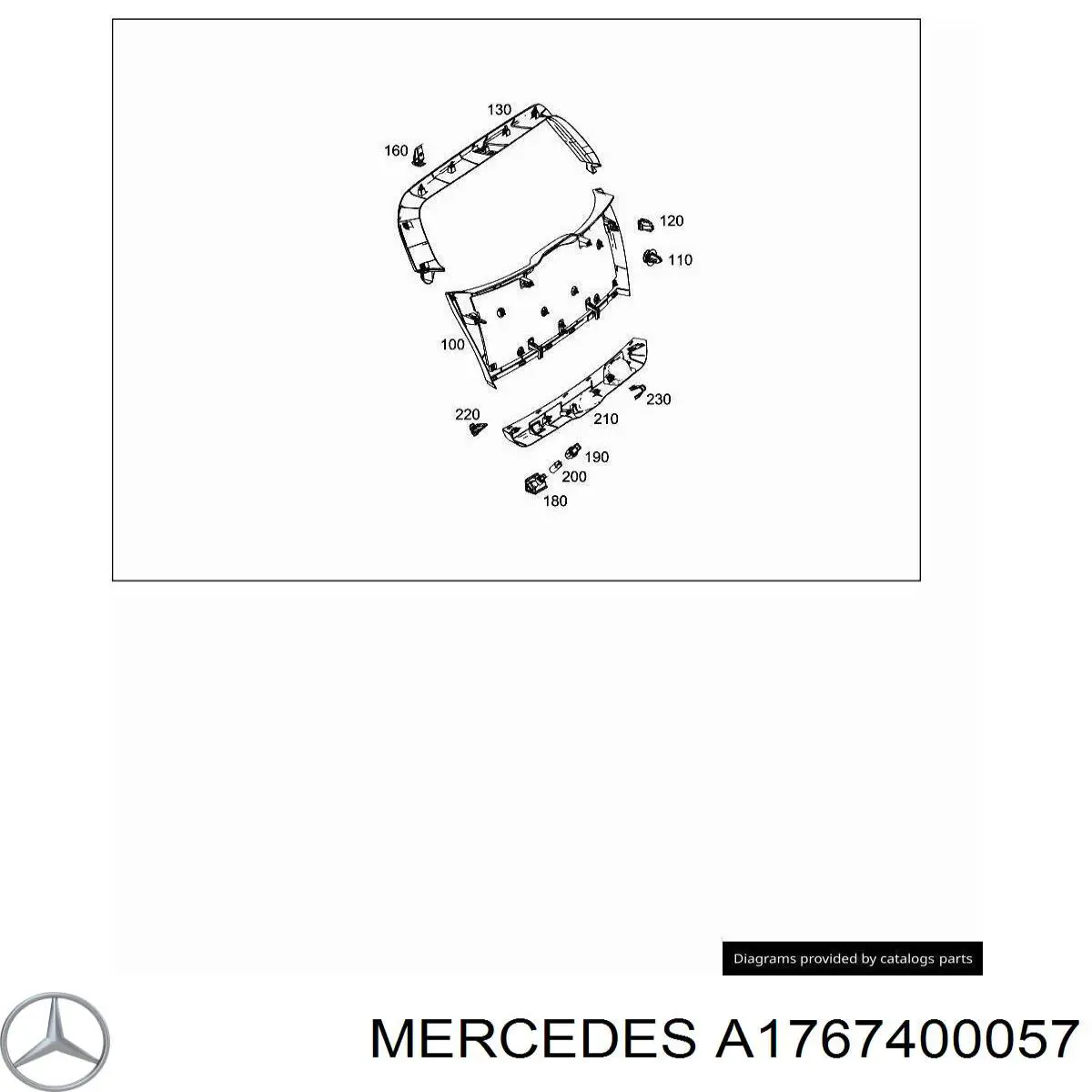 A1767400057 Mercedes Скло третіх/п'ятих дверей