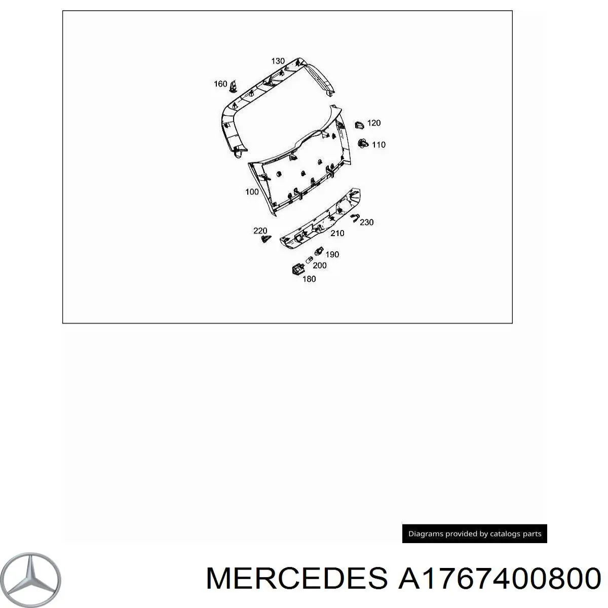 Скло ляди Mercedes A1767400257 ціна, від 152.37 USD