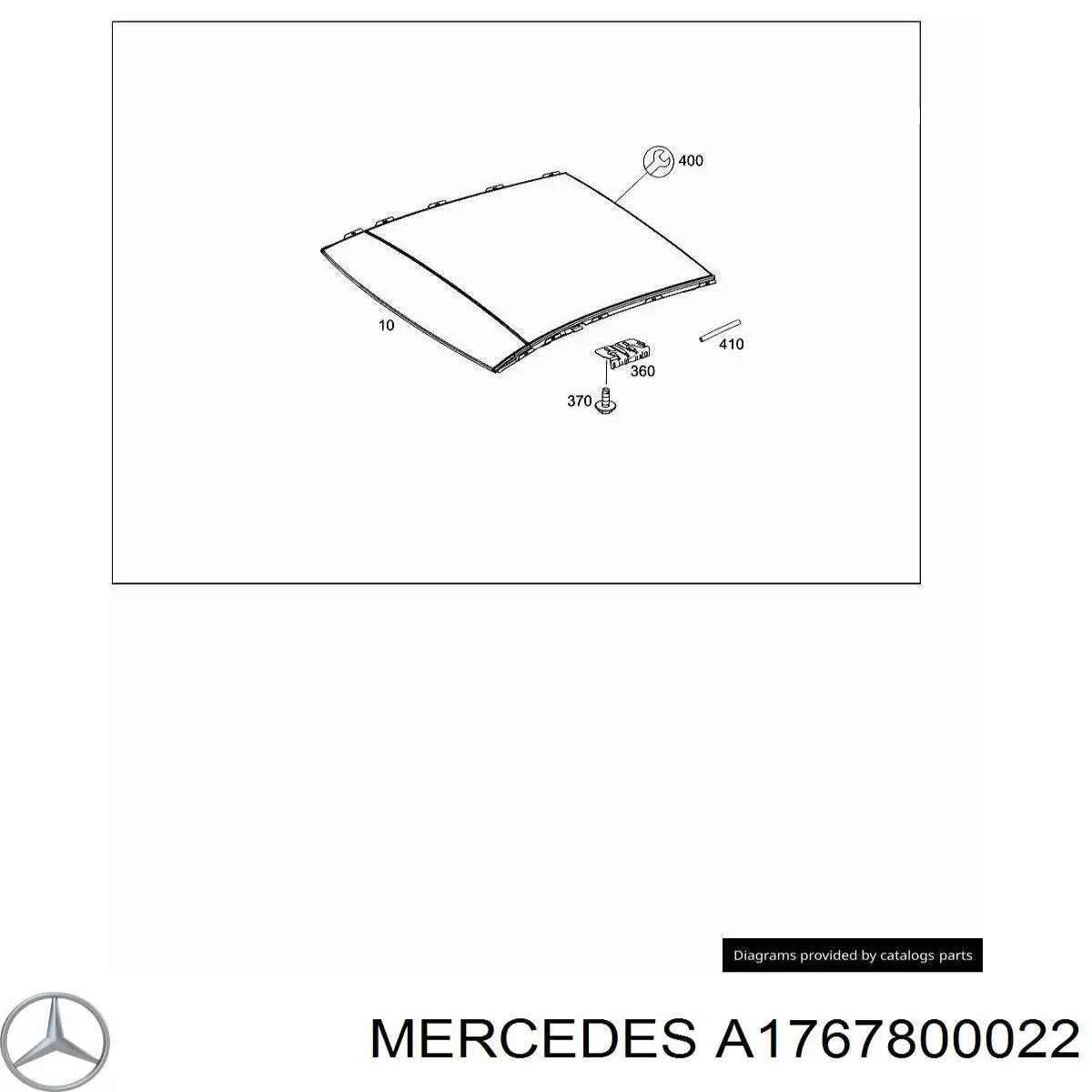 A1767800022 Mercedes Кришка люка даху передня