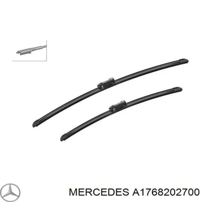 Щітка-двірник лобового скла, комплект з 2-х шт. Mercedes A1768202700 ціна, від 32.70 USD
