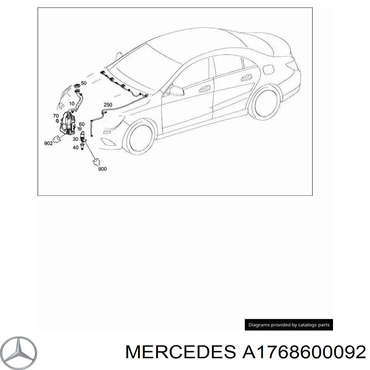 A1768600092 Mercedes Сопло склоомивача вітрового скла