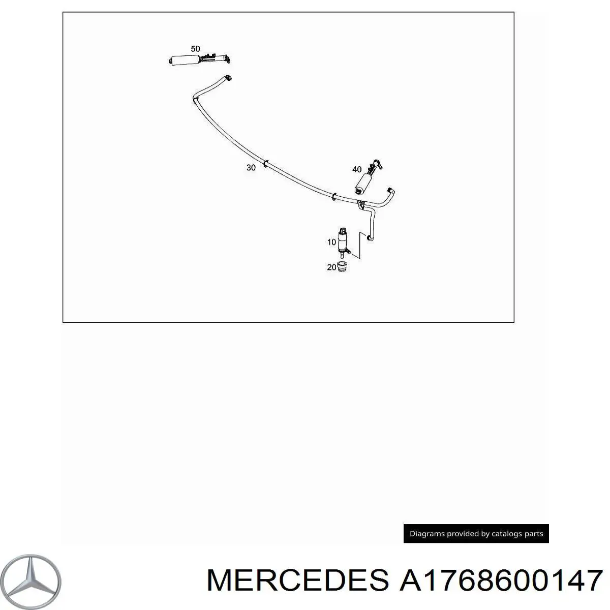 A1768600147 Mercedes Тримач форсунки омивача фари, підйомний циліндр