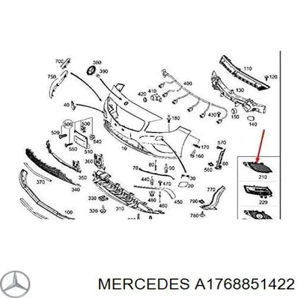  Mercedes A1768851422 ціна, від 28.25 USD
