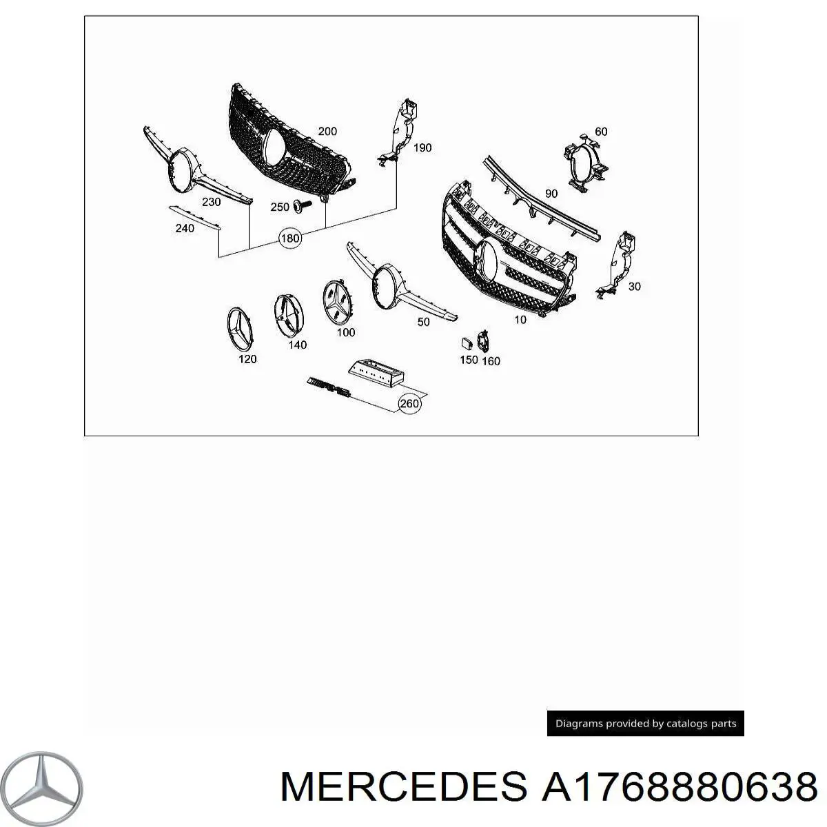  Mercedes A1768880638 ціна, від 11.27 USD