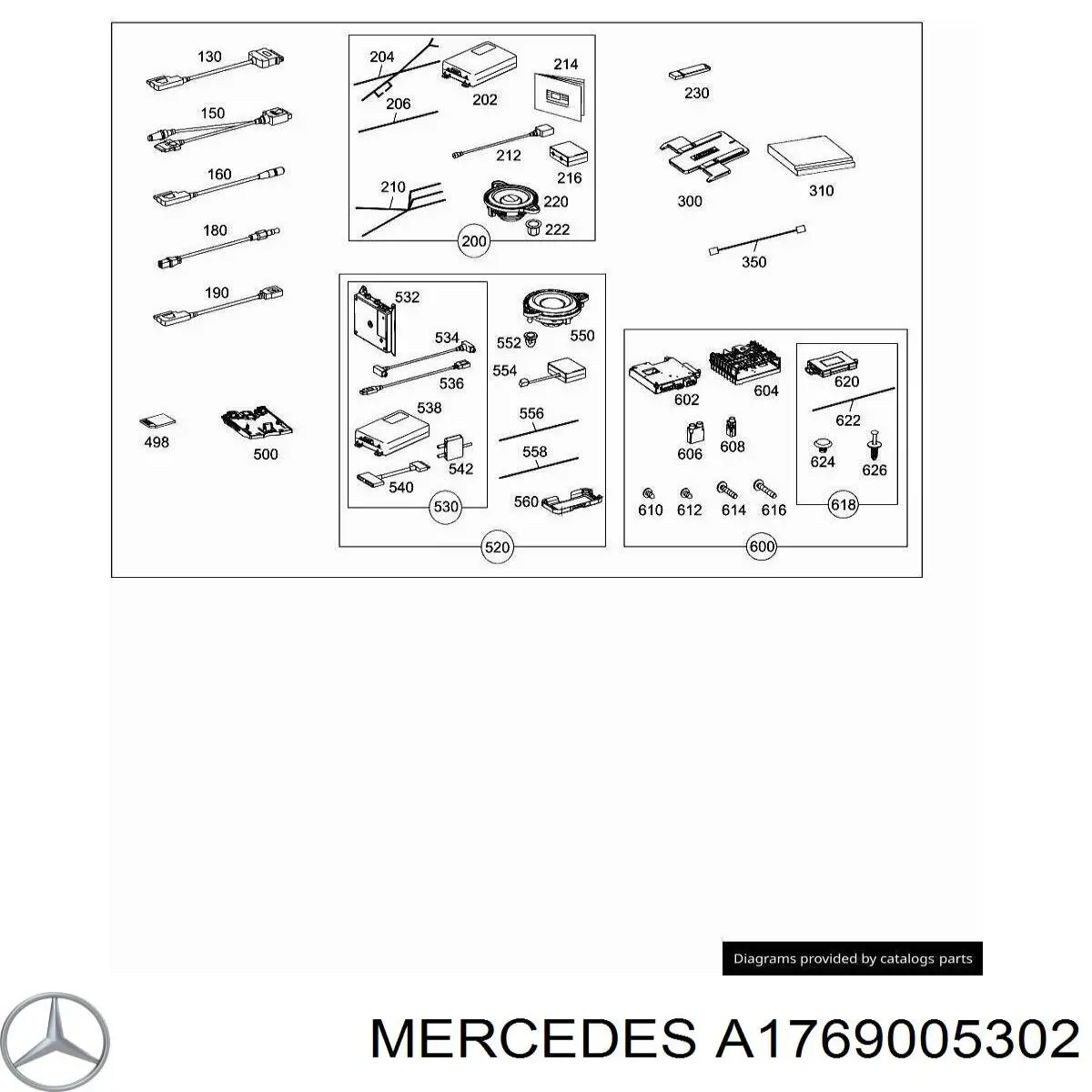  Mercedes A1769005302 ціна, від 146.61 USD