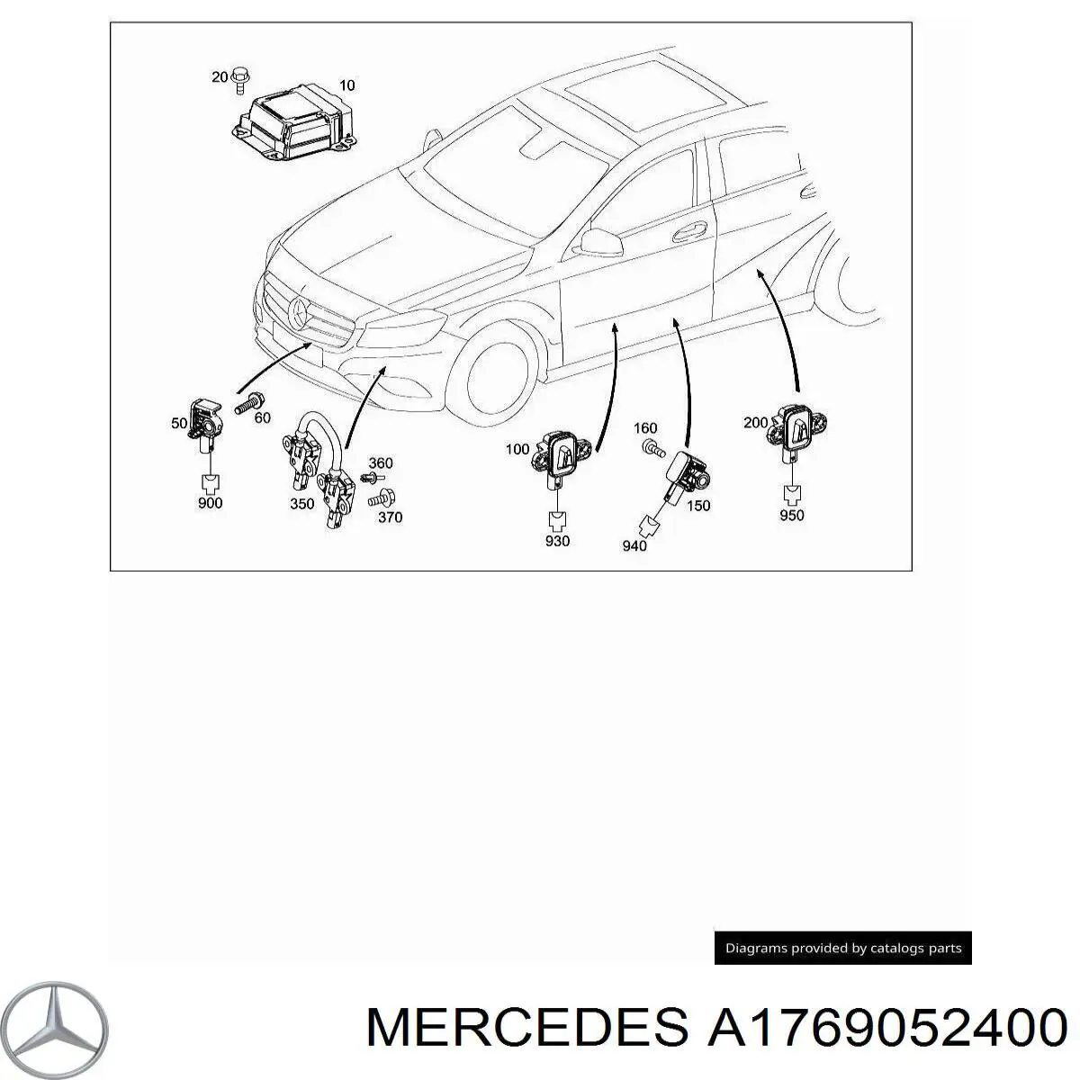 A1769052400 Mercedes Датчик подушки безпеки