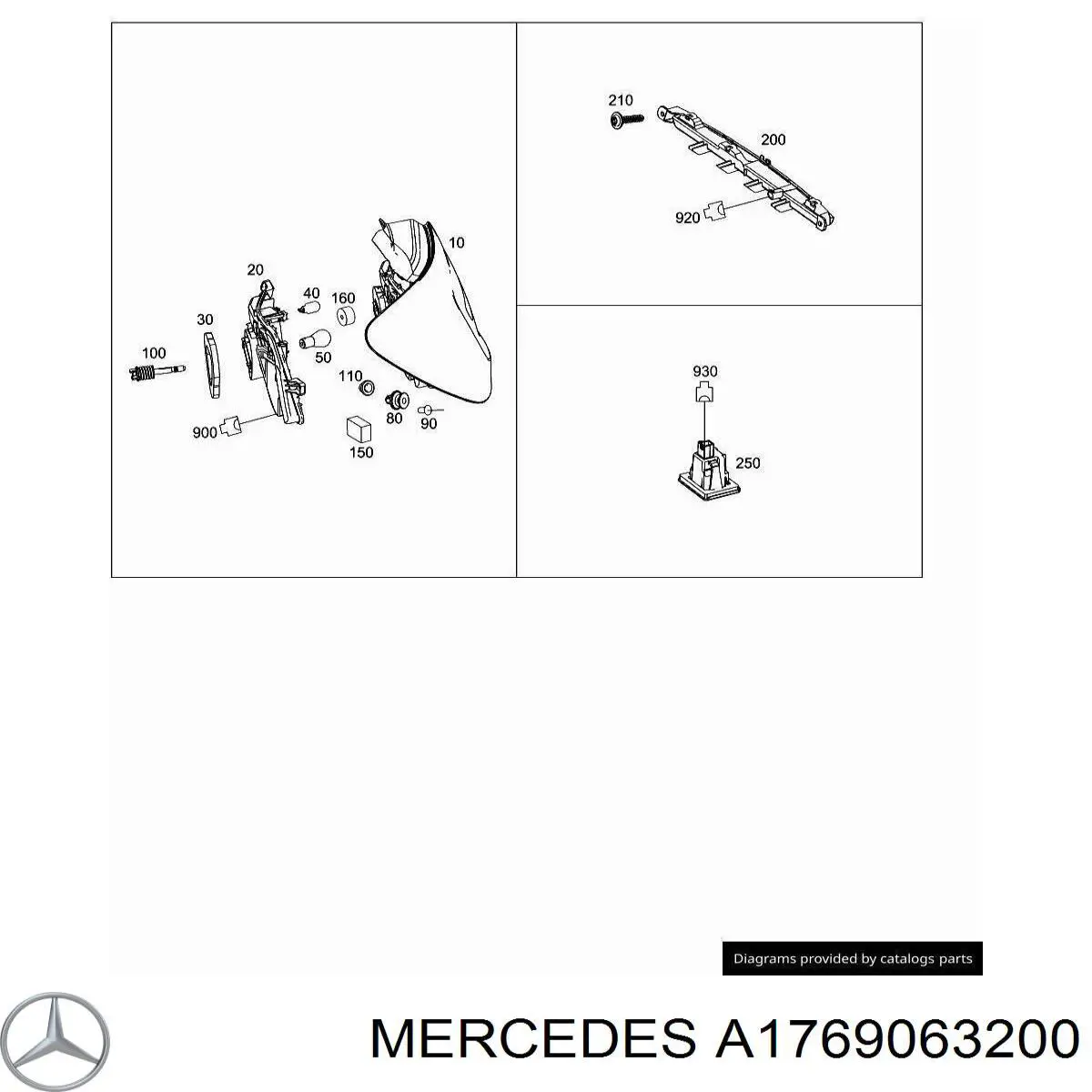 A176906320064 Mercedes Ліхтар задній правий