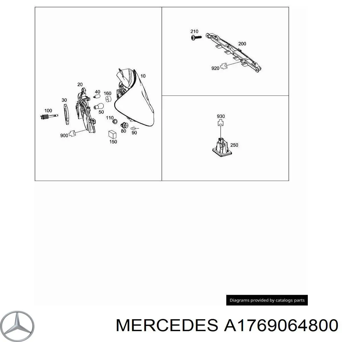 Купити A1769064800 Mercedes Лівий стоп