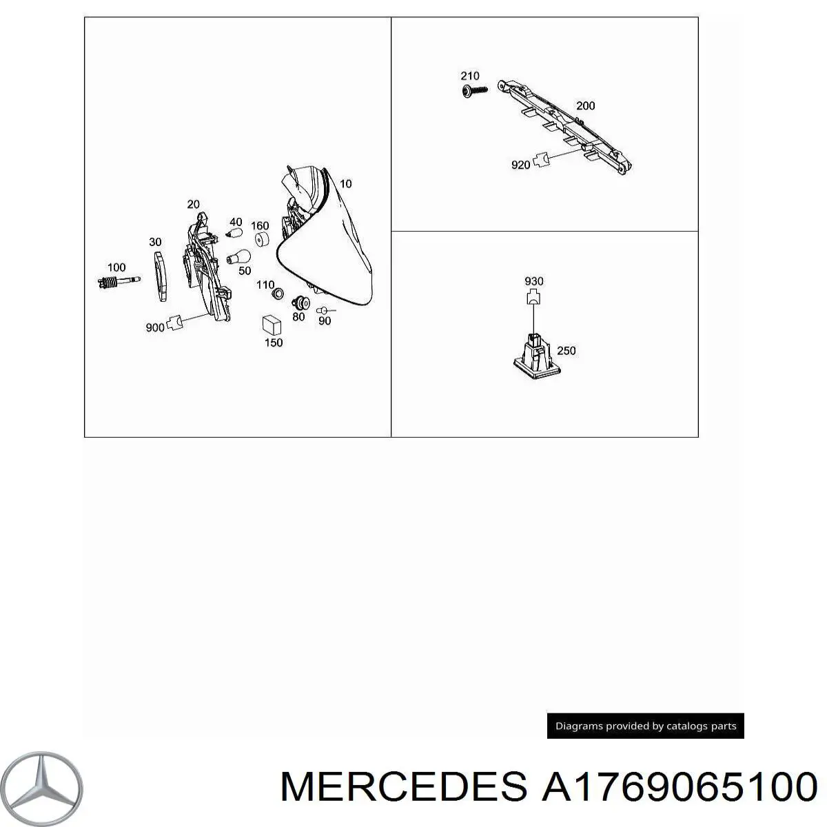A1769065100 Mercedes Ліхтар задній правий