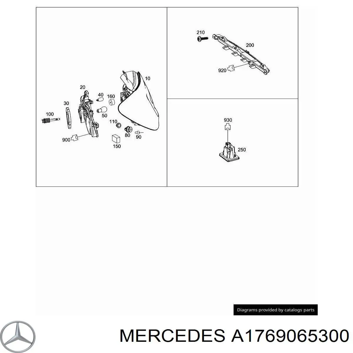 A1769065300 Mercedes Задній лівий зовнішній ліхтар