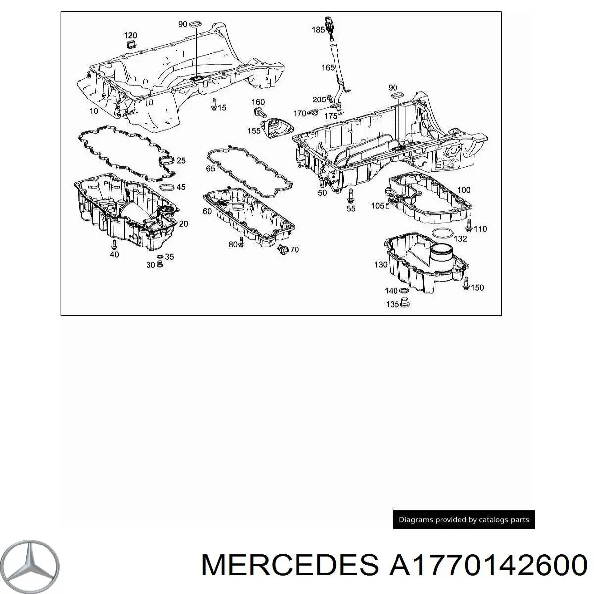 A1770142600 Mercedes Прокладка піддону картера двигуна