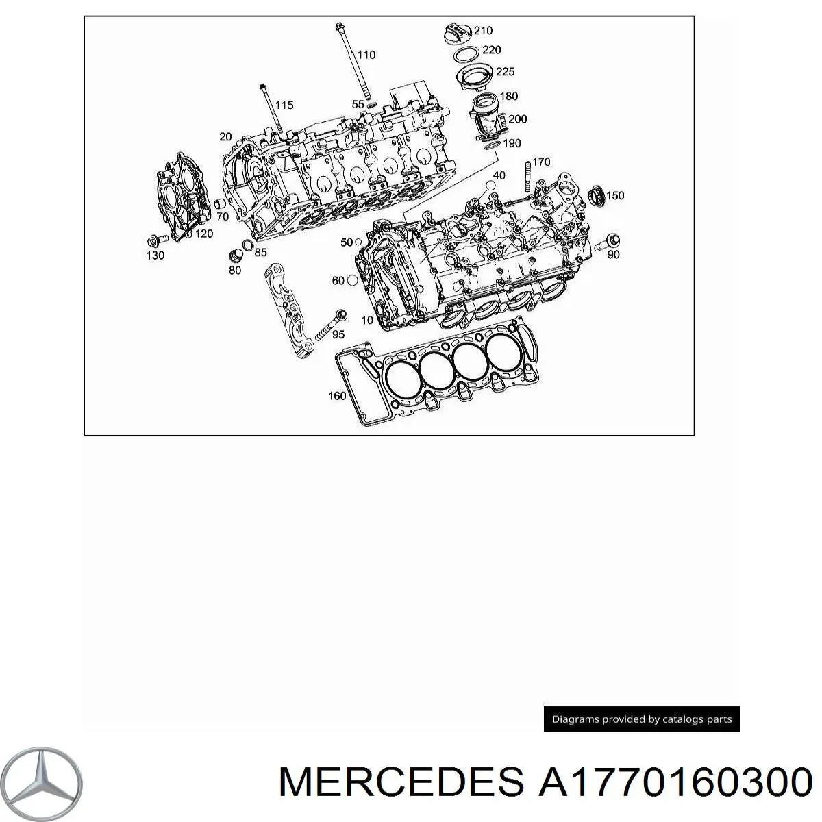 Прокладка головки блока циліндрів (ГБЦ), права на Mercedes ML/GLE (W167)