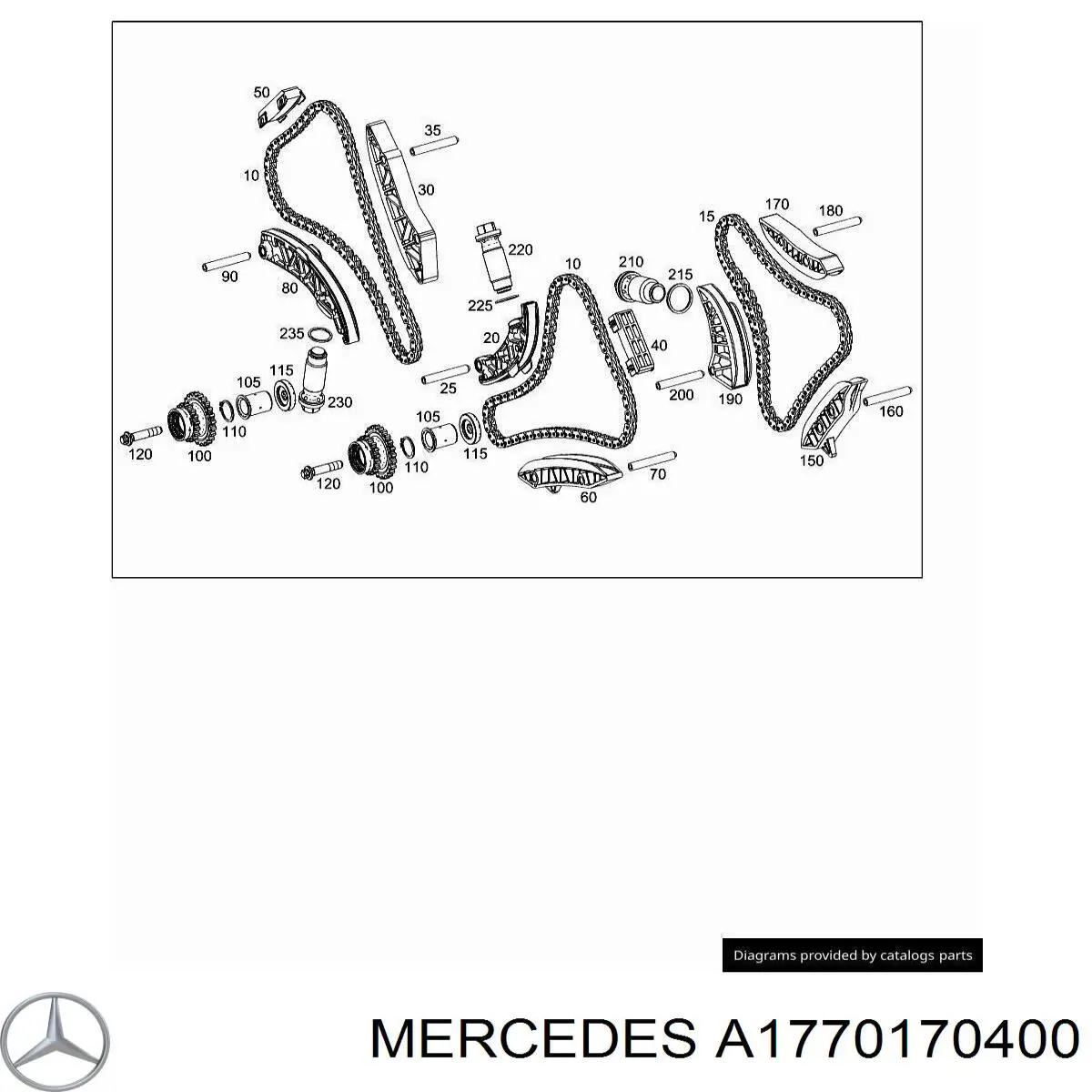 A1770170400 Mercedes прокладка натягувача ланцюга грм
